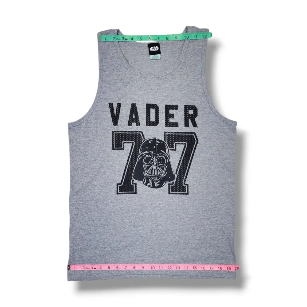 Vintage Pacific Star Wars Vader 77 Gray Tank Top‎ Men's Size Medium